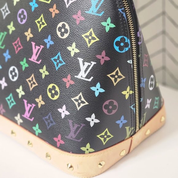 Authentic Louis Vuitton Takashi Murakami Alma GM – Black Multicolor Monogram - Picture 10 of 17